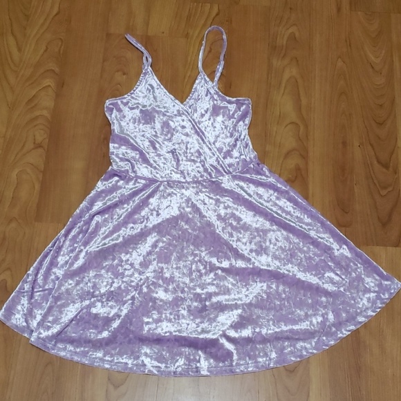 love, Fire Dresses & Skirts - Lilac Purple Crushed Velvet Party Dress